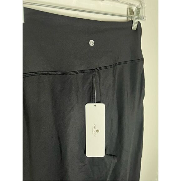 Crz Yoga Black Wide Leg Side Pockets Casual Legging Pants Size Small NWT - Picture 3 of 6